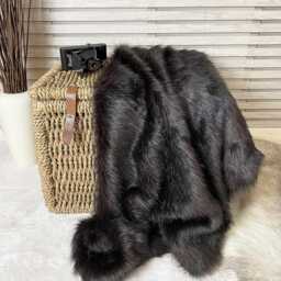 Luxury Brown Bear Faux Fur Throw - Double Sided Long-Haired Blanket - thumbnail 4