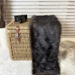 Luxury Brown Bear Faux Fur Throw - Double Sided Long-Haired Blanket - thumbnail 3