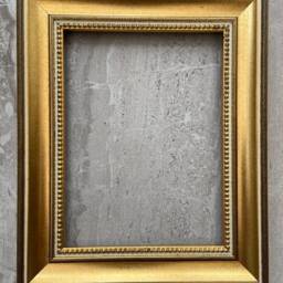 Gold Leaf Wood Picture Frame - Black Distressed Cream Finish - thumbnail 2