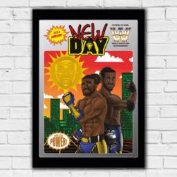 Wwe Print - New Day Cartoon Graphic Poster Wrestling Wall Art - thumbnail 2