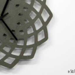 Concrete Geometrical Star Wall Clock - Modern Contemporary Art Home Decor Minimalistic Gift Idea - thumbnail 2