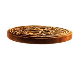 Hand Carved Wooden Book Of Kells Wall Art, Celtic Dogs - thumbnail 4