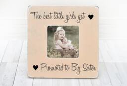 Personalized Big Sister Picture Frame New Sibling Gift - thumbnail 1