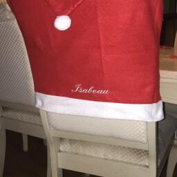 Santa Hat Chair Or Highchair Cover With Name Personalization - thumbnail 2