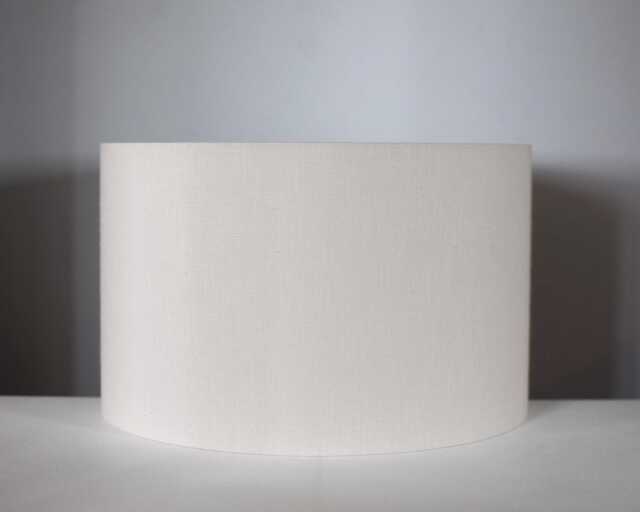 Handmade Neutral Linen Drum Lampshade, Slub Texture, Custom Size - 20 To 50cm Diameters - image 1