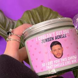 Jensen Ackles Scented Soy Candle Funny Fandom Gift - thumbnail 2