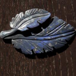 Sale Blackopal Blue Leaf Opal Carving - 104 Cts Was 1200.00 - thumbnail 3