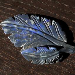 Sale Blackopal Blue Leaf Opal Carving - 104 Cts Was 1200.00 - thumbnail 1