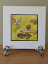 The Enormous Crocodile Print - Original Book Page Roald Dahl Illustration Quentin Blake Art Double Mounted 10 X - thumbnail 1