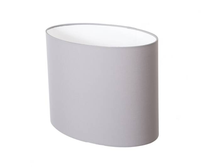 Handmade Light Grey Cotton Oval Lampshade