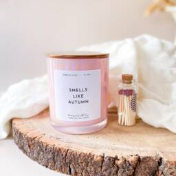 Smells Like Autumn Scented Candle With Mini Matches Jar Autumn Home Decor Cosy Decoration Birthday Gift Fall - thumbnail 1