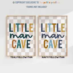Little Man Cave Print -- Boys Bedroom Print, Playroom Nursery Toddler Bedroom, Room Decor, Unframed - thumbnail 2