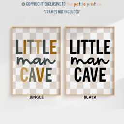 Little Man Cave Print -- Boys Bedroom Print, Playroom Nursery Toddler Bedroom, Room Decor, Unframed - thumbnail 3