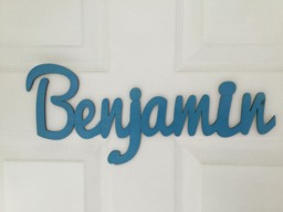 Light Blue Cut Out Wooden Name Sign - Price Per Letter - thumbnail 1