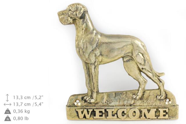 Great Dane - Uncropped, Dog Welcome, Hanging Decoration, Limited Edition, Artdog - image 1
