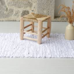Medium White & Black Rug, Shaggy Bedroom Bathroom Nursery Bohemian Soft Machine Washable Rug - thumbnail 2