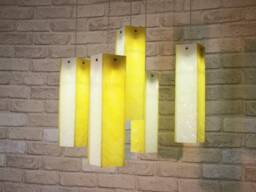 Chandelier Lighting. Bubble Warm Yellow & Wrinkled White. Ceiling Lights, Pendant Lighting, Large Size - thumbnail 1