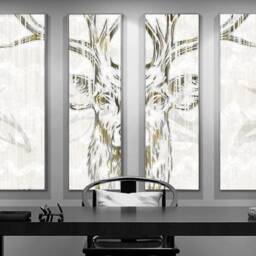3D Elk Wallpaper, Antlers Wall Mural, European Style - Peel & Stick - thumbnail 2
