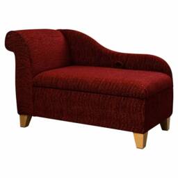Handmade Wine Red Storage Chaise Longue Ottoman Blanket Box Sofa - thumbnail 2