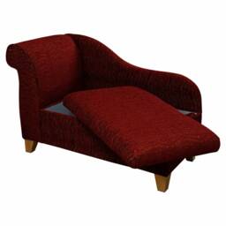Handmade Wine Red Storage Chaise Longue Ottoman Blanket Box Sofa