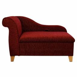 Handmade Wine Red Storage Chaise Longue Ottoman Blanket Box Sofa - thumbnail 3
