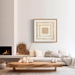 Handmade Mexican Amate Paper Wall Art - Xl 31.25X31.25 Modern - Unframed - thumbnail 2