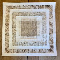 Handmade Mexican Amate Paper Wall Art - Xl 31.25X31.25 Modern - Unframed - thumbnail 3