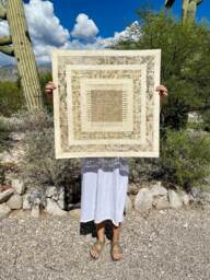 Handmade Mexican Amate Paper Wall Art - Xl 31.25X31.25 Modern - Unframed - thumbnail 1
