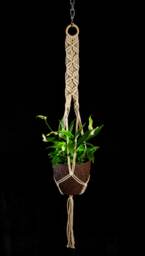 Hanging Planter Macrame Plant Hanger Wall Pot Holder Indoor Garden Decor Bohemian Wedding Modern Boho Home - thumbnail 1