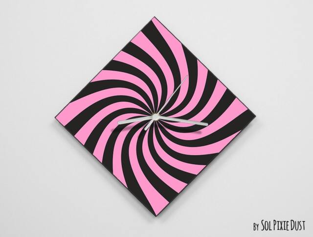 Pink Retro Optical Illusion Wall Clock - image 1