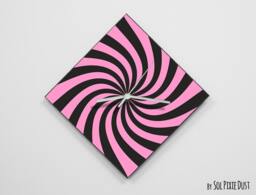 Pink Retro Optical Illusion Wall Clock - thumbnail 1