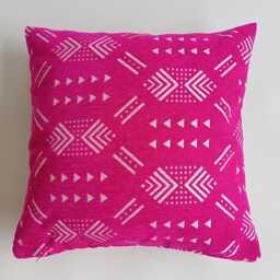 Moroccan Velvet Cushion Cover, Handmade Brocade Pink Pillow Case, Decorative 20''x20''/50x50 cm