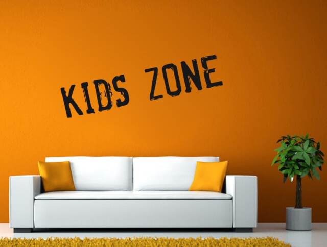 Kids Zone Sign Words Wall Or Window Sticker Decal Vinyl Fathead Mural Decor L1977 - image 1