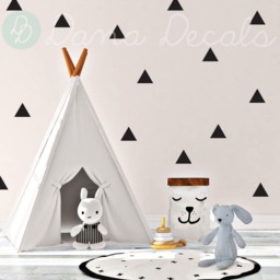 Triangle Wall Decals - Minimalist Vinyl Art Stickers For Kids Rooms - thumbnail 2
