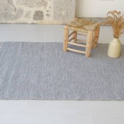 Medium Gray Rug 100x150 cm, Bedroom Rug, Kids Cotton Bohemian Living Room Scandinavian Grauer Teppich Tapis Gris - thumbnail 2