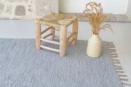 Medium Gray Rug 100x150 cm, Bedroom Rug, Kids Cotton Bohemian Living Room Scandinavian Grauer Teppich Tapis Gris