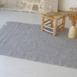 Medium Gray Rug 100x150 cm, Bedroom Rug, Kids Cotton Bohemian Living Room Scandinavian Grauer Teppich Tapis Gris - thumbnail 3
