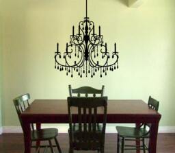 Victorian Chandelier Wall Decal Baroque Style Home Decor