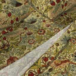 Victorian Sheets - Strawberry Thief By Peacoquettedesigns Vines Birds Botanical Damask Cotton Sateen Sheet Set Bedding Spoonflower - thumbnail 2