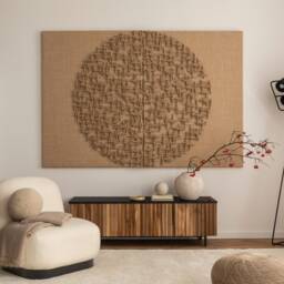 stylish Tv Cabinet For Japandi Interior, Boho Home Furniture, Grooved Chest Of Drawers, Wooden Furniture Living Room - thumbnail 4