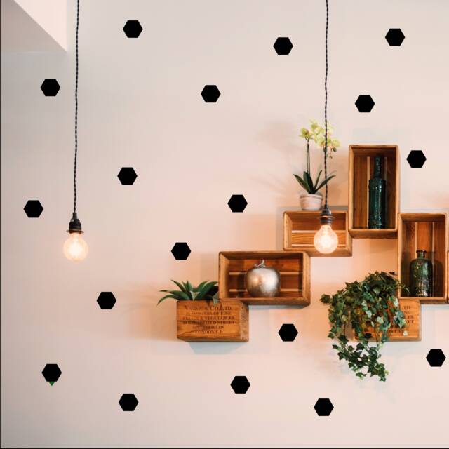 Hexagon Wall Decal, Wall Stickers, Polka Dot Decor, Nursery Kids Room Decor Art Stickers - image 1