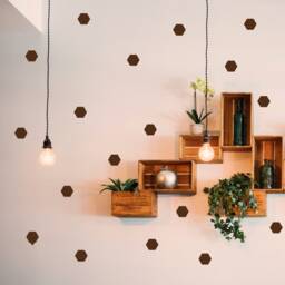 Hexagon Wall Decal, Wall Stickers, Polka Dot Decor, Nursery Kids Room Decor Art Stickers - thumbnail 3