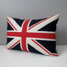 Union Jack Flag Pillow Cover in Sunbrella?? Outdoor Fabric For Boat & Patio Decor, Housewarming Gift Or Man Cave, British UK Cushion - thumbnail 3