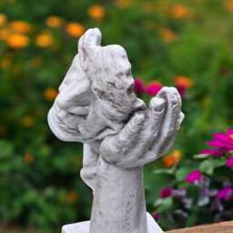Concrete Face Statue With Hand Abstract Thinker Sculpture Modern Stone Head Figurine Minimalist Home Decor Cement Art Ornament Gift For Him - thumbnail 4