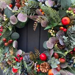 Christmas Wreath, Wreath For Front Door, Door Winter Decorations, Holly Artificial Berry - thumbnail 2