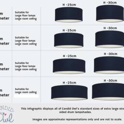 Extra Large Lamp Shade in Dark Grey Velvet With Diffuser - thumbnail 4