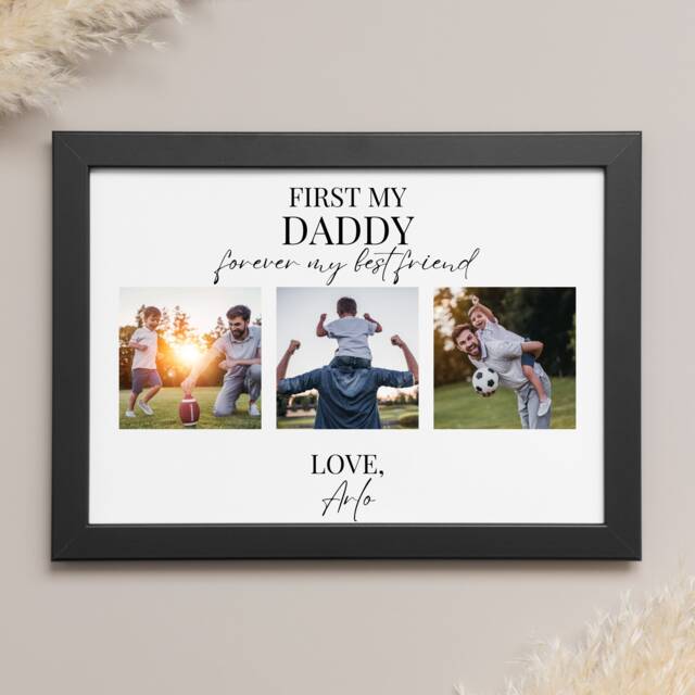 Personalized Photo Gift For Dad, Custom Wall Art Print