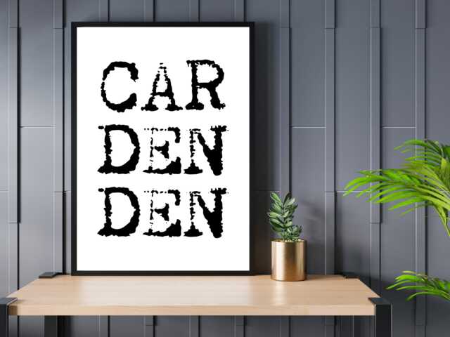 Car Den Iconic Bold Town Scotland Print Poster - Fife Gift Bespoke A5 A4 A3 Framed Or Unframed - image 1