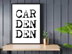 Car Den Iconic Bold Town Scotland Print Poster - Fife Gift Bespoke A5 A4 A3 Framed Or Unframed - thumbnail 1