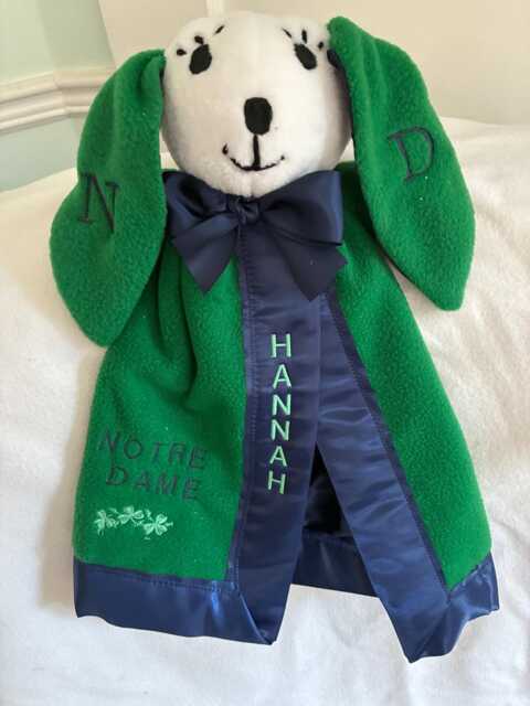 Notre Dame Snugglebuddie. Embroidery Included in The Price - image 1
